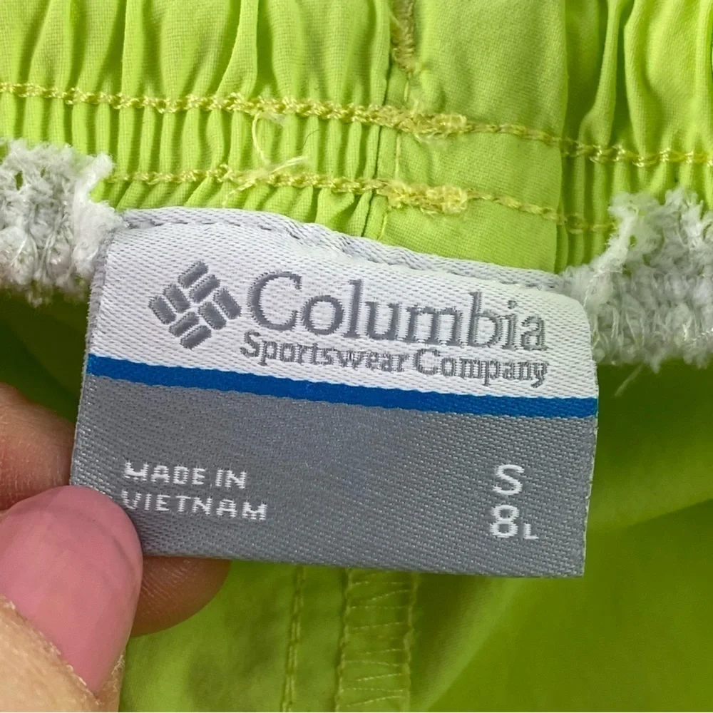 Columbia PFG neon green swim trunks, Small